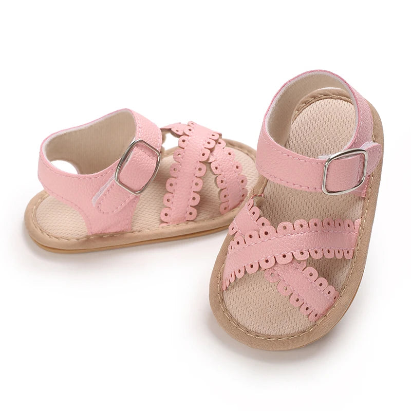 Summer newborn children's shoes, girls' sandals, children's shoes, outdoor casual walking shoes, 0-18 months old