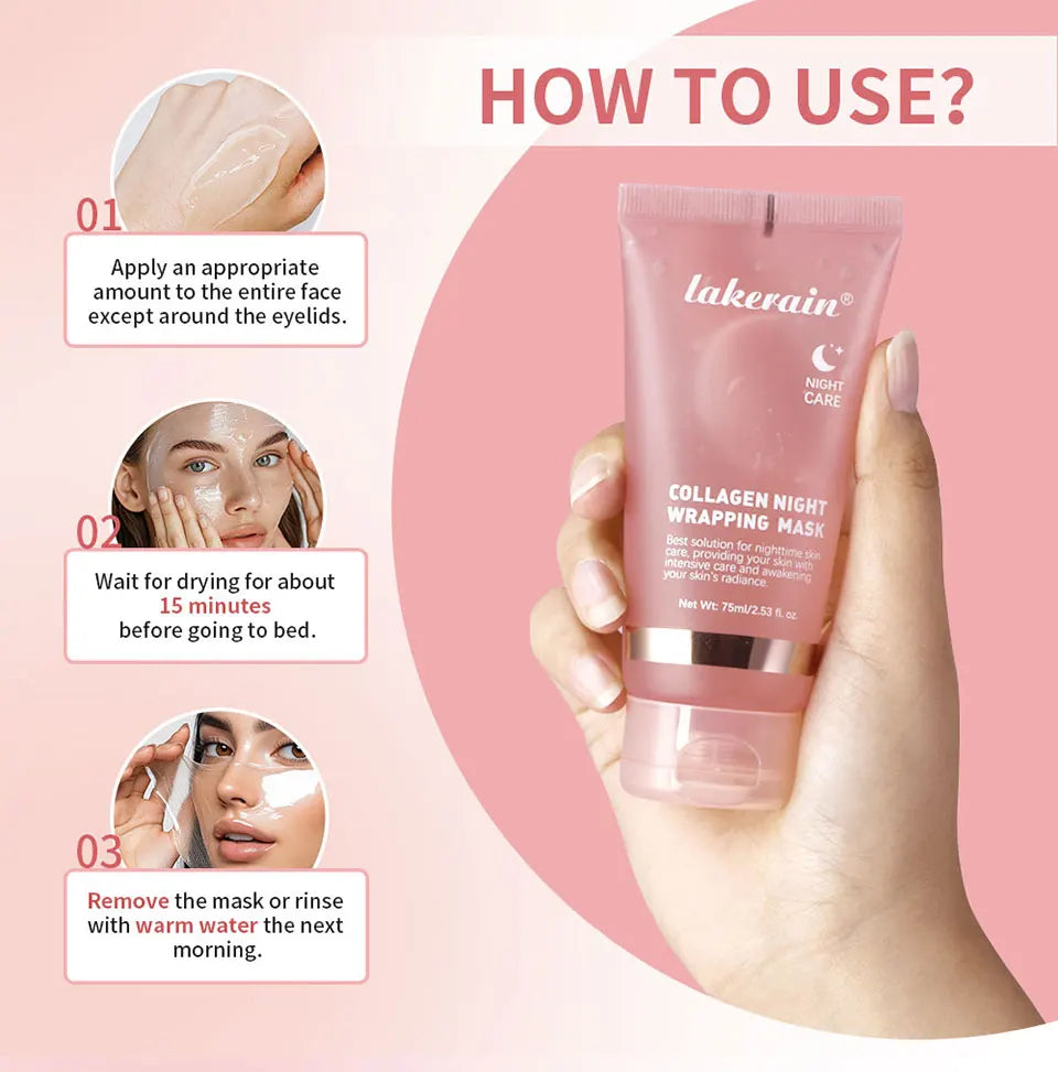Lakerain Collagen Night Wrapping Peel-Off Mask - 75ml