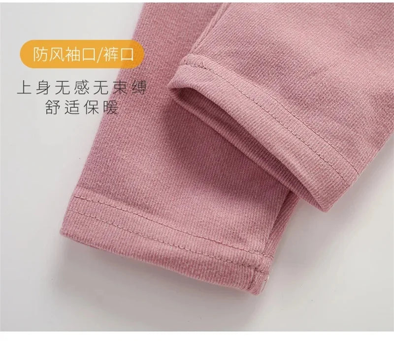 Kids Thermal Sleepwear Set - Unisex Pajama and Pants 2-Piece Suit