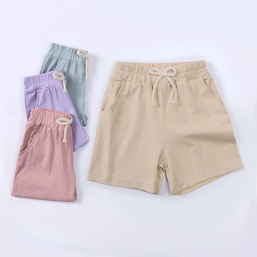1-5Y Kids Summer Clothing Sets Suit Boys Girls Short Sleeve Top+Shorts Tracksuit Toddler DIY Outfit Comfortable Sportswear