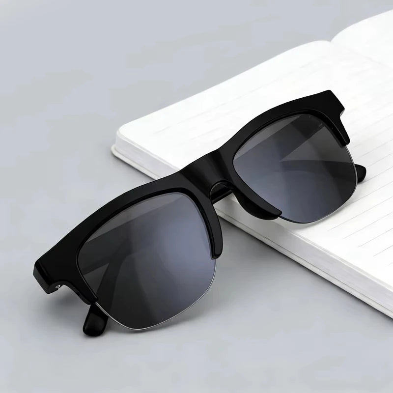 Lenovo Smart Bluetooth Glasses Touch Control Hands-Free Calls Music Remote Camera Voice Assistant for Travel Sports Sunglasses