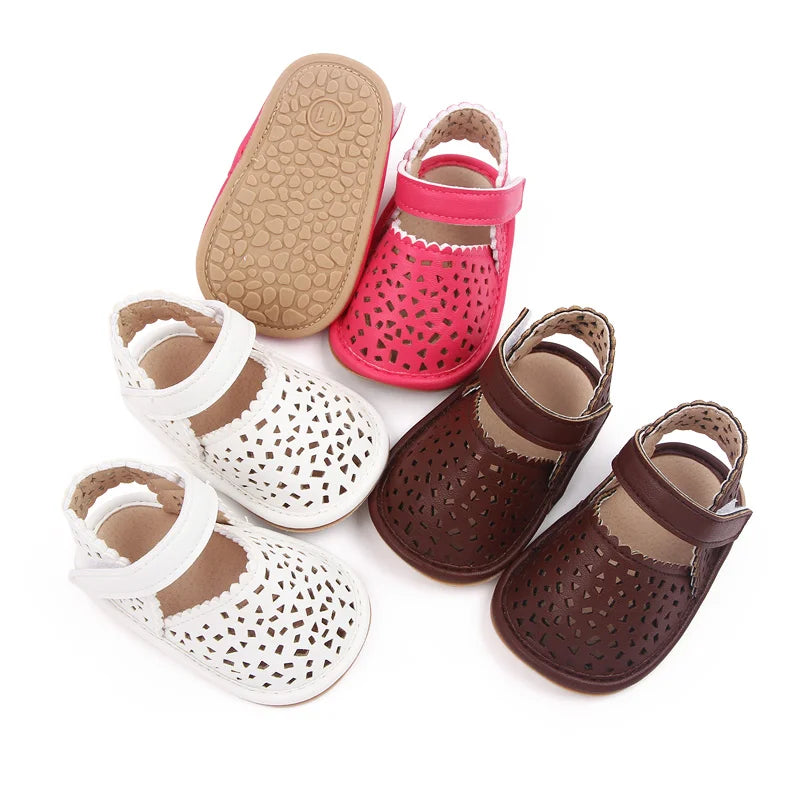 Baby girl mesh breathanle hollow summer sandal outdoor walking shoes