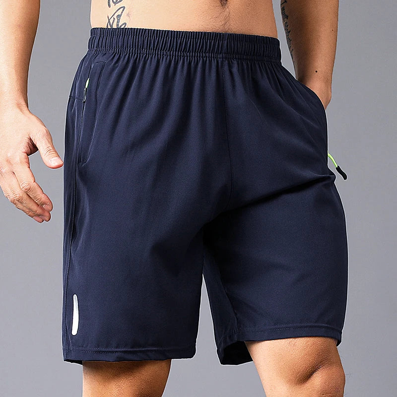 Men'S Shorts Summer Casual Board Shorts Breathable Beach Shorts Elastic Waist Jogging Running Sports Short Pants Zipper Pockets