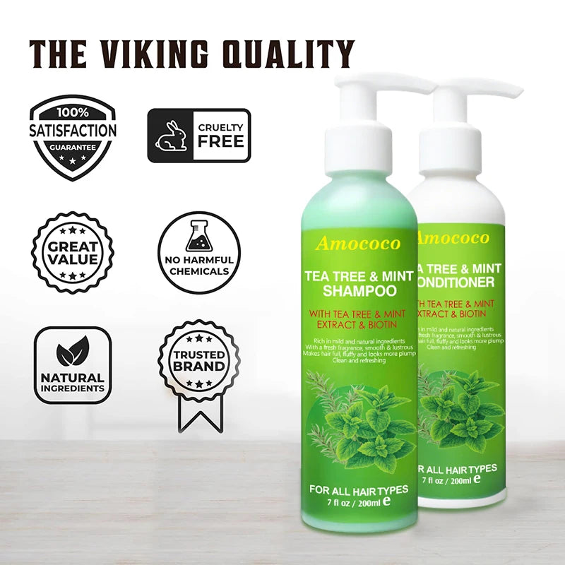 Amococo Tea Tree Shampoo and Conditioner Set - 2 x 200ml