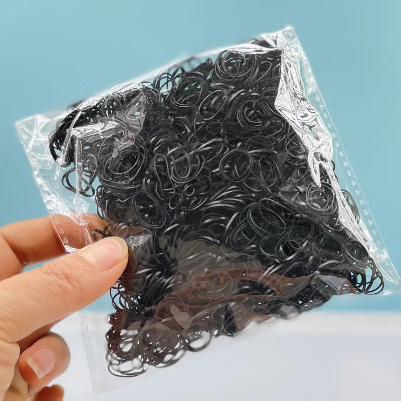 Gomas elásticas coloridas desechables para niñas, 1000 unidades, para coletas, accesorios para el pelo de niños