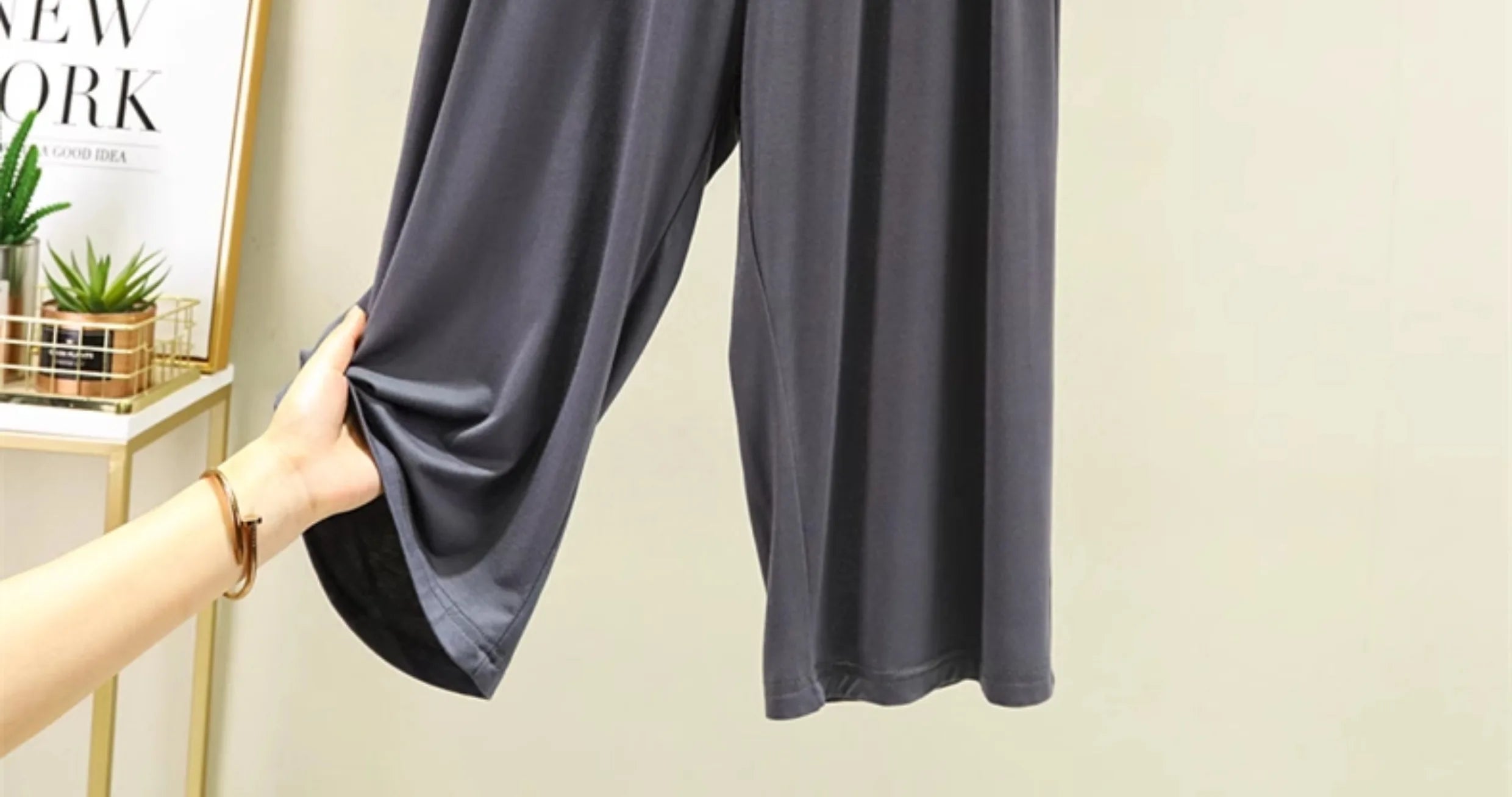 Modal Wide Leg Pants Women's Summer Loose Shorts Thin Casual Pants plus Size Sports Pants Wide Leg Pants Sleepwear