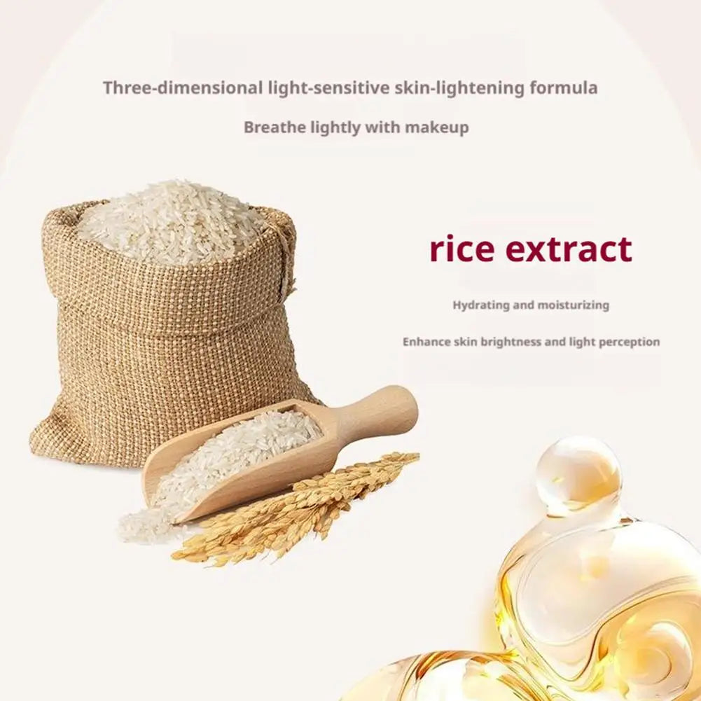 Korean Rice Extract Cream SPF50+ Hydrate Moisturizing Improve Dullness Even Out Brightening Light-feeling Concealer