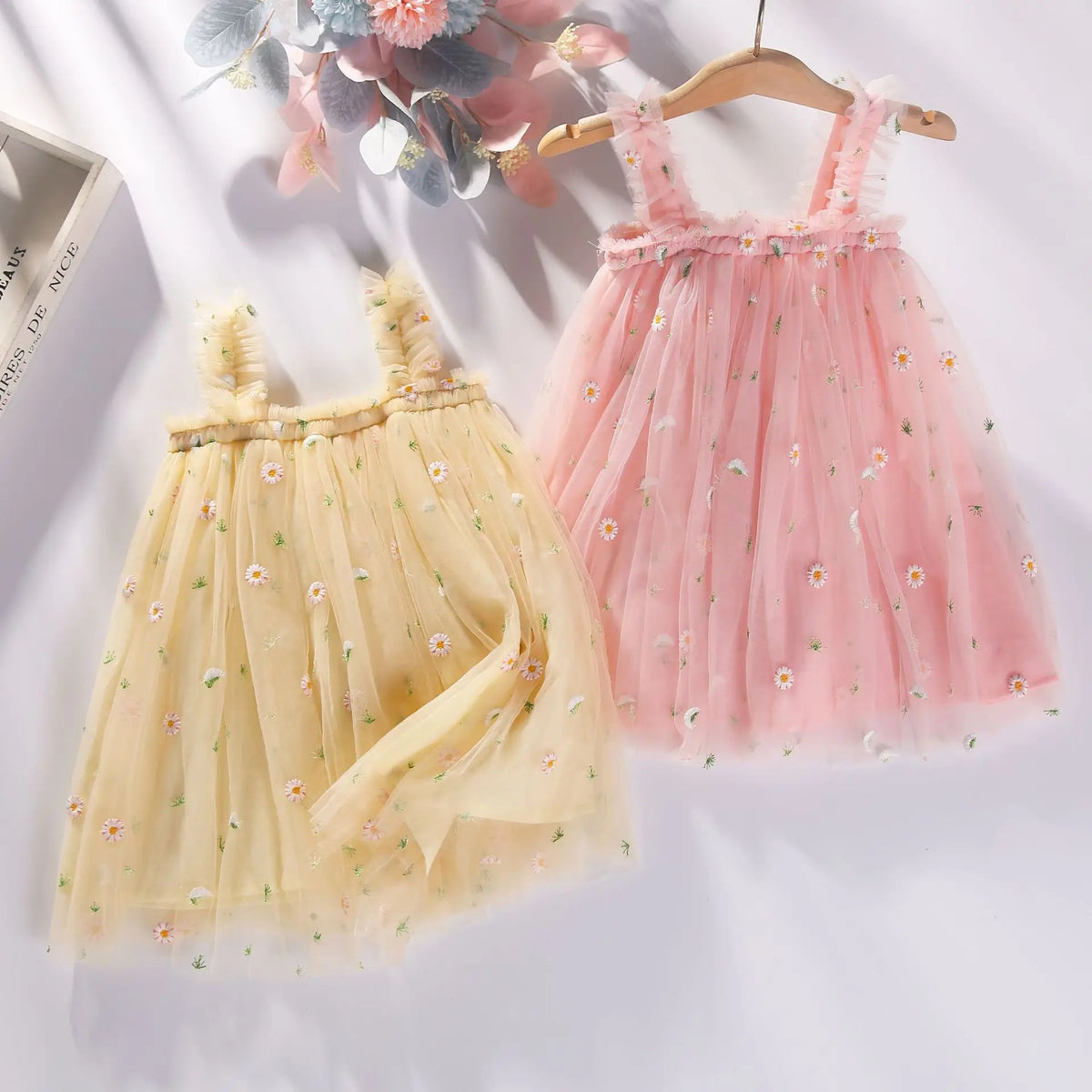 Girls' Summer Dress New Style Children's Baby Girl Fashionable Summer Thin Strap Princess Mesh Dress