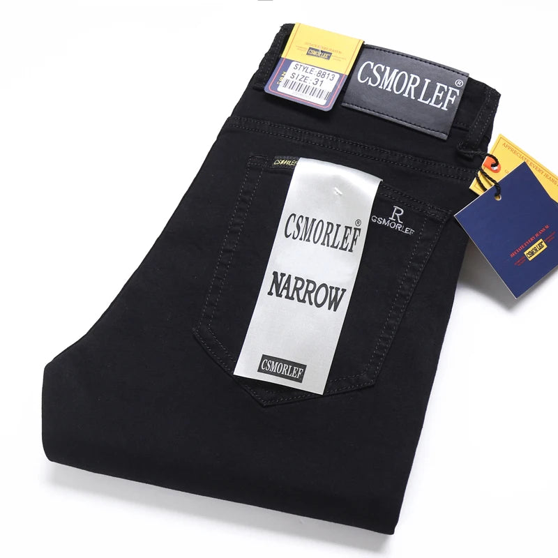 Mens Jeans Slim Fit Straight Leg Denim Pants For Men Retro Casual Style Premium Quality