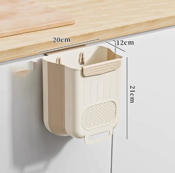 Cubo de basura plegable montado en la pared de la cocina, cubo de basura colgante para armario del hogar, cubo de basura colgante clasificado, accesorios de cocina