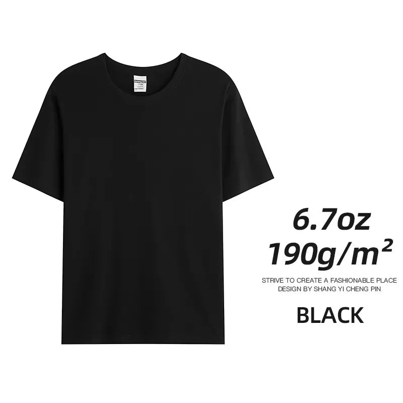 Combed Cotton Tees Solid Tops Woman Male Custom Team Uniform Class Clothes Summer Brand Customization Mens Tshirts
