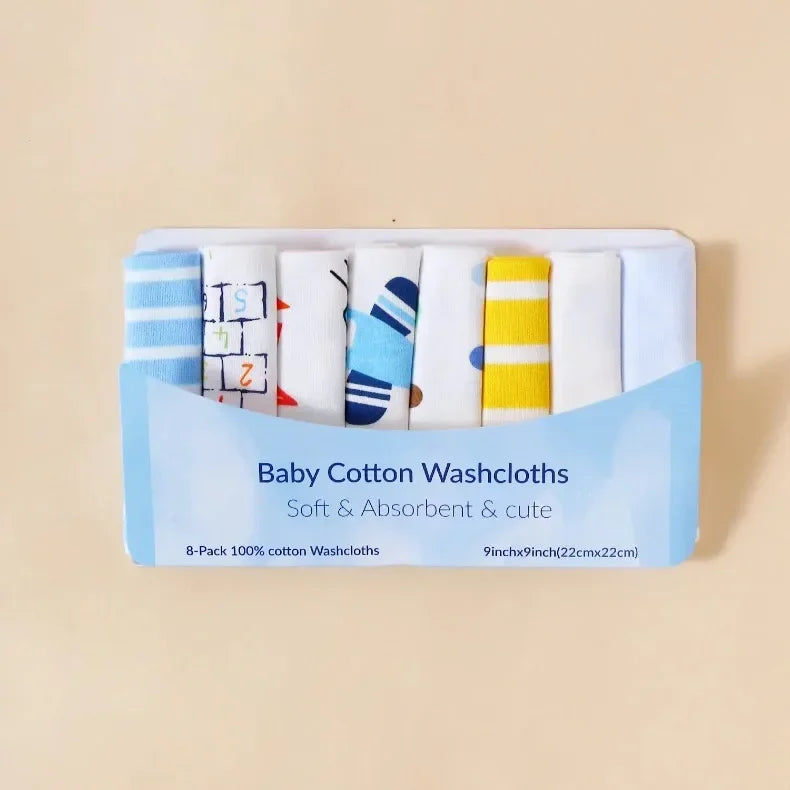 8Pcs Cotton Newborn Baby Towels Set Saliva Towel Nursing Towel Baby Boys Girls Bebe Toalha Washcloth Handkerchief Cloth Wipes