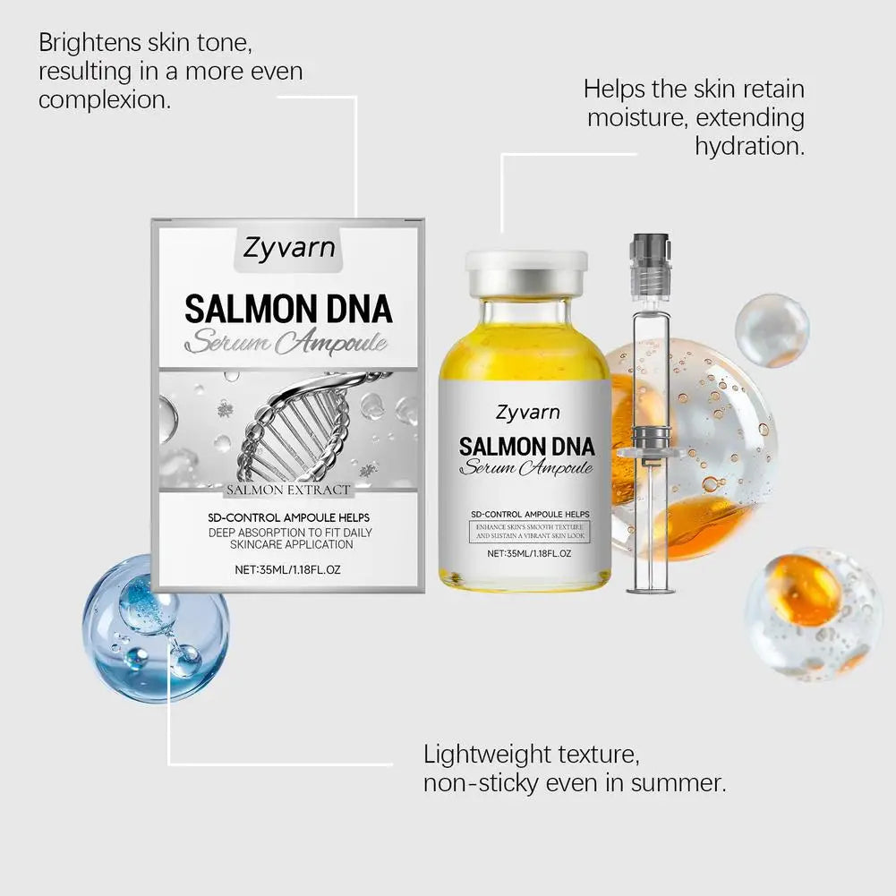 2/1pcs Salmon Dna Moisturizing Face Serum Ampoule Essence, Pdrn Daily Skincare Deep Moisturizing  Radiant Facial Skin Soothing