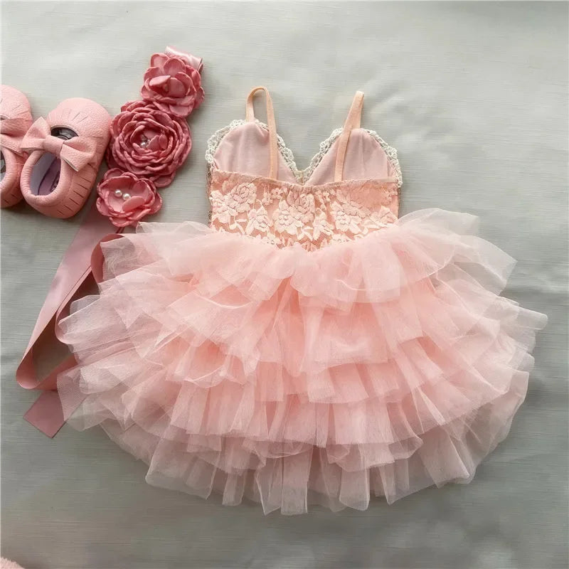 New Born Baby Girls Birthday Dress for Kids Xmas Toddle Party Gown Gold Sequined Layered Tutu Dress Children New Year Clothing