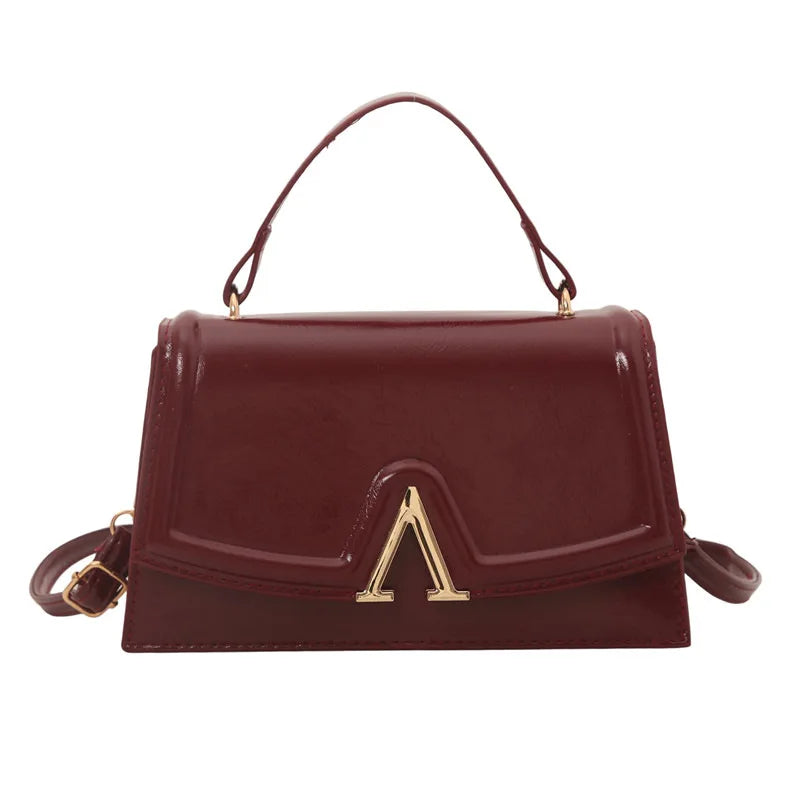 Candy Colored Minimalist Crossbody Shoulder Bag - PU Leather