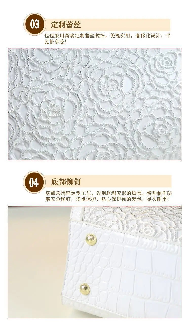 Fashion Popular Women's Bag High Quality Crocodile Pattern Shoulder Bag Trend Brand Genuine Leather Crossbody Bag Luxury Handbag