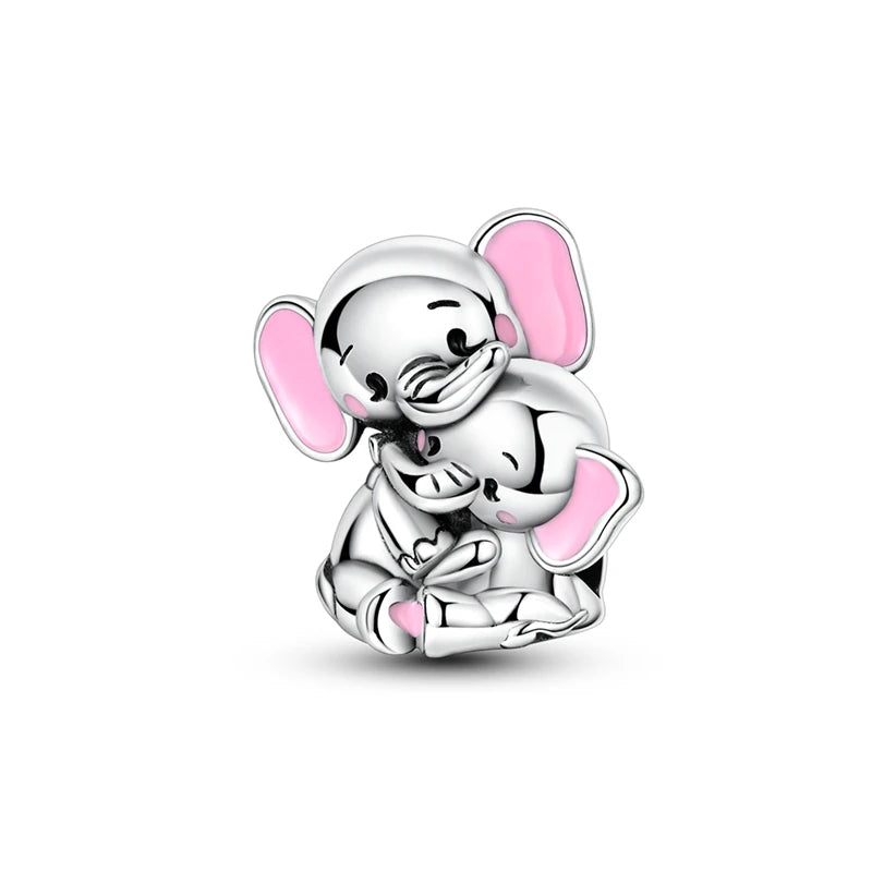 925 Sterling Silver Heart Charm Bead With Zircon Accent, GDTC Certified Fine Jewelry Gift For DIY Bracelet Makers