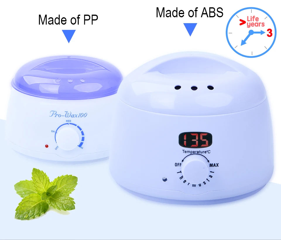 500ML Wax Heater with Wax Melting Pot Paraffin Heater Suitable for Full-Body Hair Removal for Men and Women USB Wax Warmer set