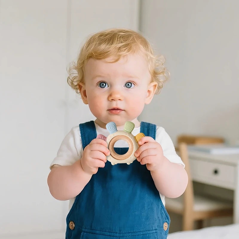BPA-Free Baby Dinosaur Silicone Teether Sensory Toy Easy to Grip Infant Care Food Grade Baby Toy Newborn Gift Babies Accessory
