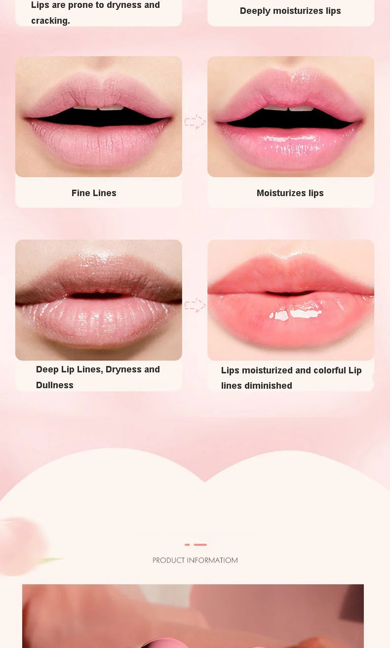 Color Changing Lipstick Moisturizing Lip Balm Nourising Long Lasting Aloe Vera Peach Gloss Natural Beeswax Lip Care Cosmetics