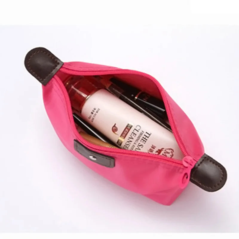 Korean Dumpling Cosmetic Bags Travel Handbag Portable Women'S Makeup Holder Toiletry Pouch Waterproof Candy Colored Beauty Purse