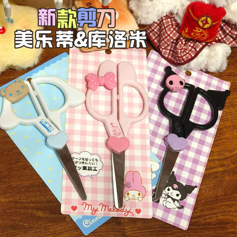 Kawaii Sanrio cartoon Peripheral Handmade Scissors, HelloKitty cartoon Creative Stationery Scissors, Suitable for Student Party