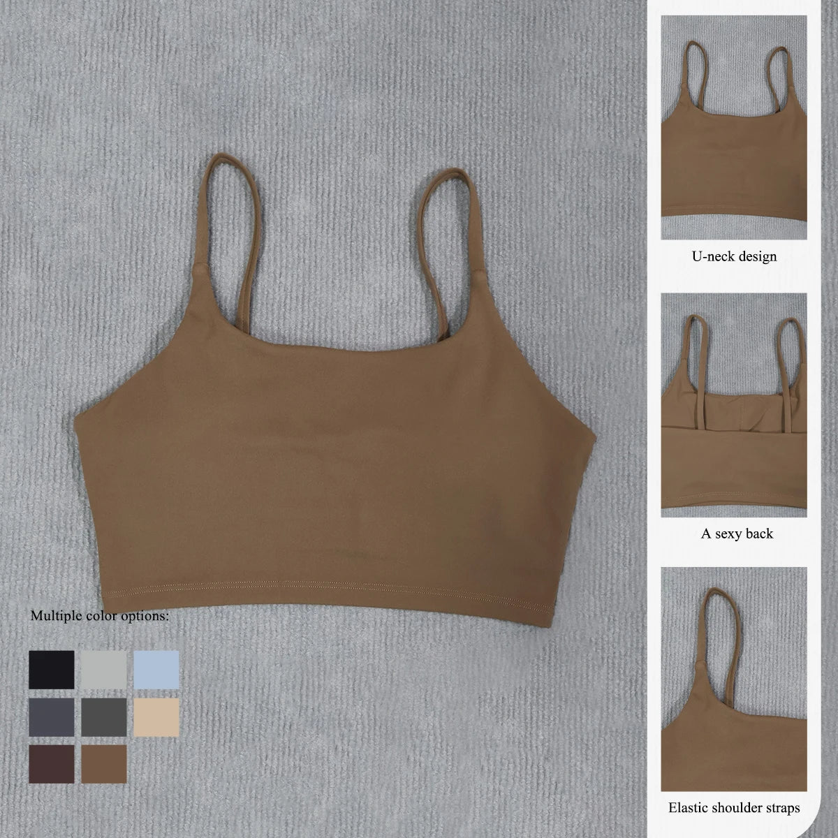 Ctenkevet Women's Push-Up Gym Workout Yoga Bra Female Backless Shockproof Fitness Crop Top Sports Underwear Woman