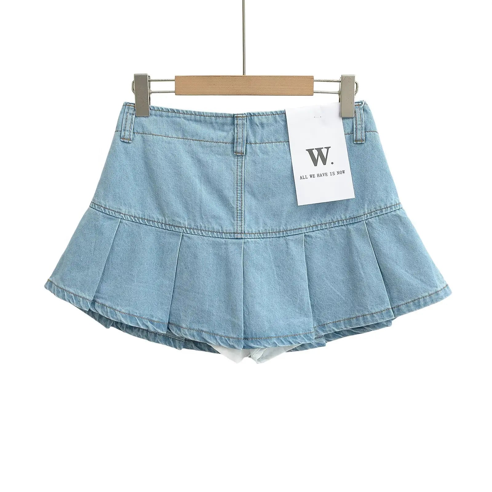4 colors 2025 Y2K Low Waist Pleated Mini Skirt American Retro Women Package Hips Ruffles Short Skater Skirts With Shorts lining