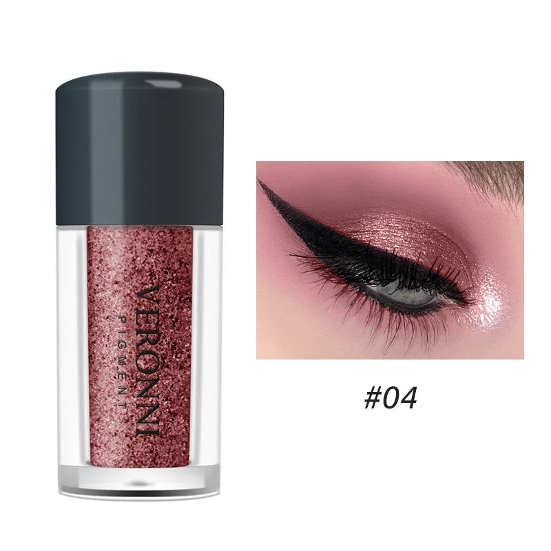 VERONNI 12-Color Diamond Mermaid Glitter Loose Powder –Compact & Portable, One-Swipe Sparkle,Fine Shimmer Texture, Spring/Summer