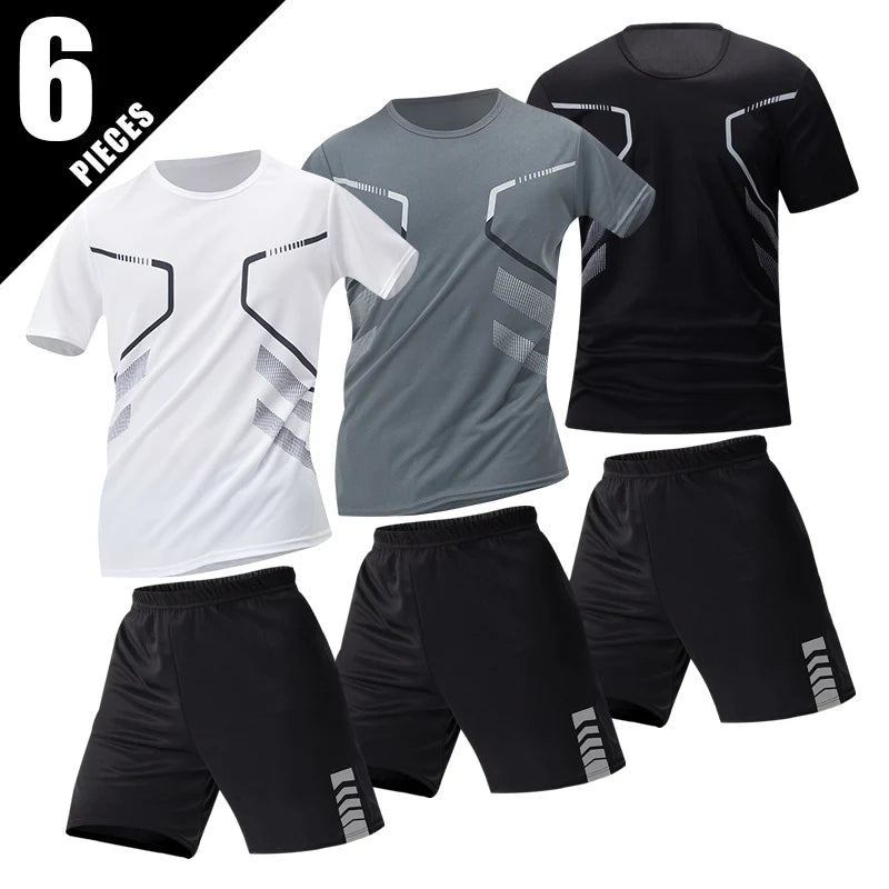 Men's Printed Quick-Dry Sports T-Shirt - Casual Fitness Tee