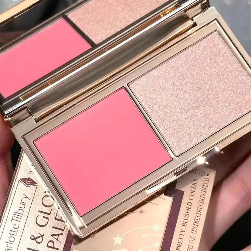 Charlotte Tilbury PILLOW TALK Series Soft Heart Double Color Powder Blusher Color Plate Hot Color Code First Love Sex on Fire