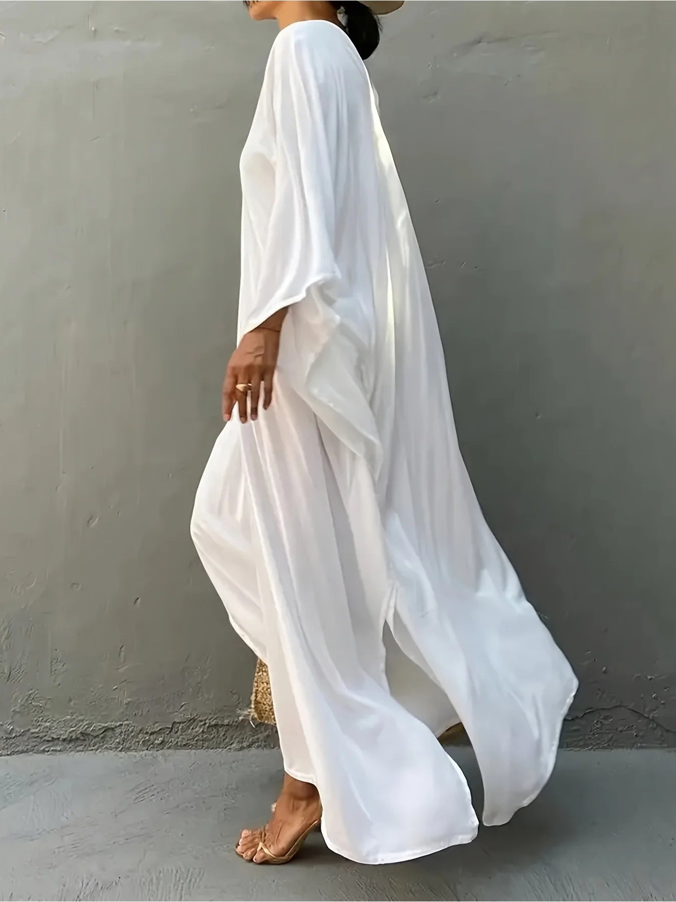 2026 Elegant and Comfortable V-neck Long Sleeve Dress with Long Skirt, Fits the Waist, Suitable for Women's Parties