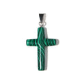 Natural Stone Cross Charm With Metal Loop Tiger Eye Opal Jewelry Prayer Pendant Necklace Making Accessories Diy Components