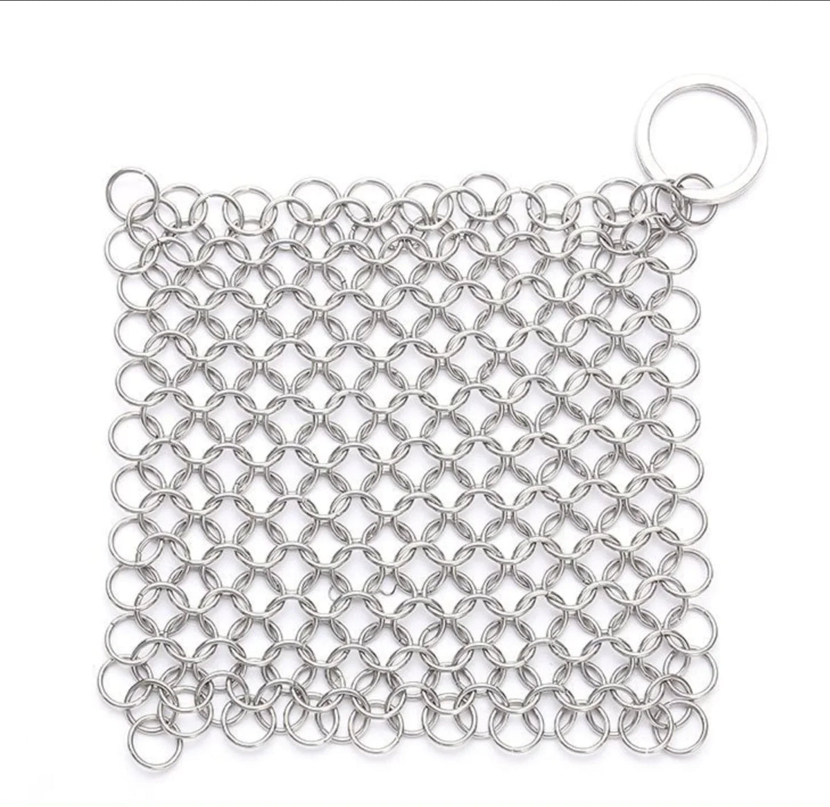Stainless Steel Chainmail Cast Iron Pot and Pan Cleaner Scrubber