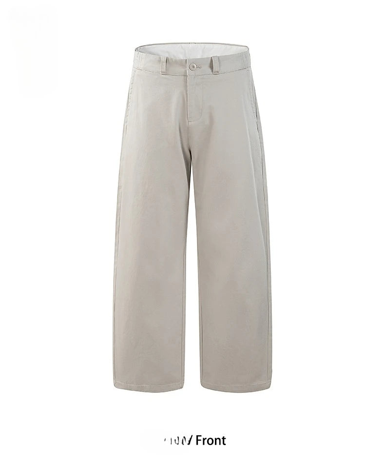 2026 Spring Summer New 100% Cotton Casual Straight Trousers for Men Clothing Soft Comfort Linen Male Pants LX6032
