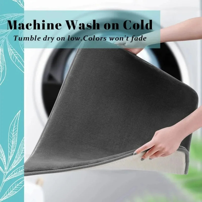 Super Absorbent Coral Velvet Non Slip Bath Floor Door Mat For Bathroom Household Home Decoration