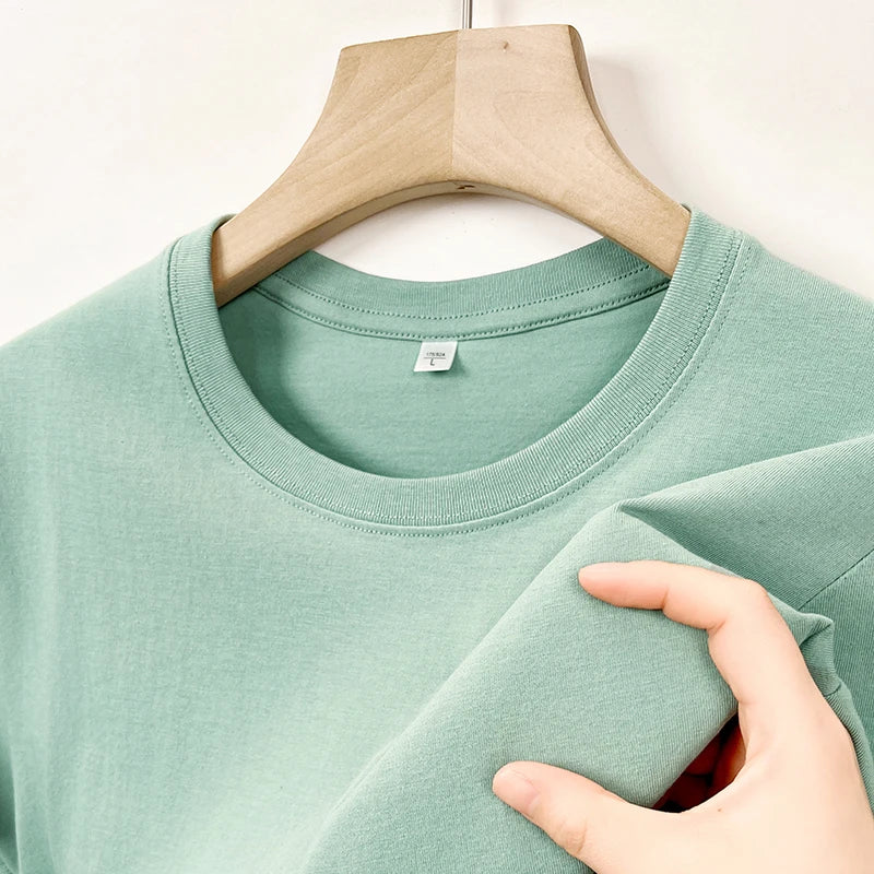 2025 New Men's Korean Casual Cotton Short Sleeved Round Neck T-shirt Summer Fashionable and Comfortable Versatile Top