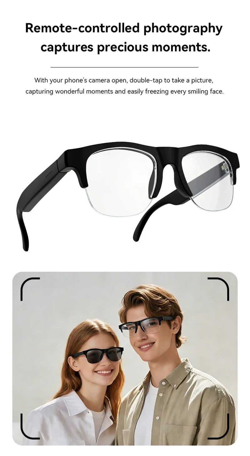 Lenovo AI Smart Glasses 8K Remote Control Touch Photo Camera Recording Translator Voice Assistant Wireless Bluetooth Eyewear