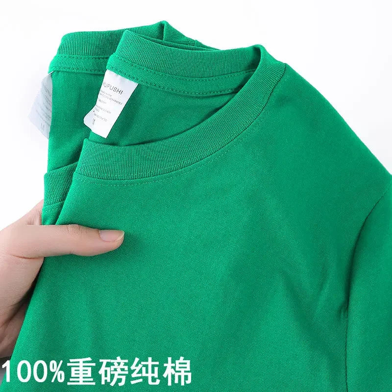 100% Cotton Short-Sleeve T-Shirt - Casual O-Neck Unisex Tee