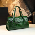 Crocodile Pattern Women's Bag 2026 New Style Messenger Bag Women's High-End Boston Pillow Bag Light Luxury Leather Shoulder Bag