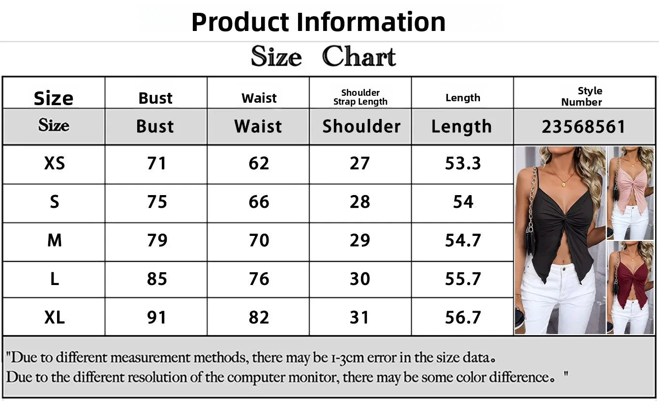 Street Style  Knot Pink Crop Top Women's Fashionable Outerwear Vest Polyester Fiber Summer Collection