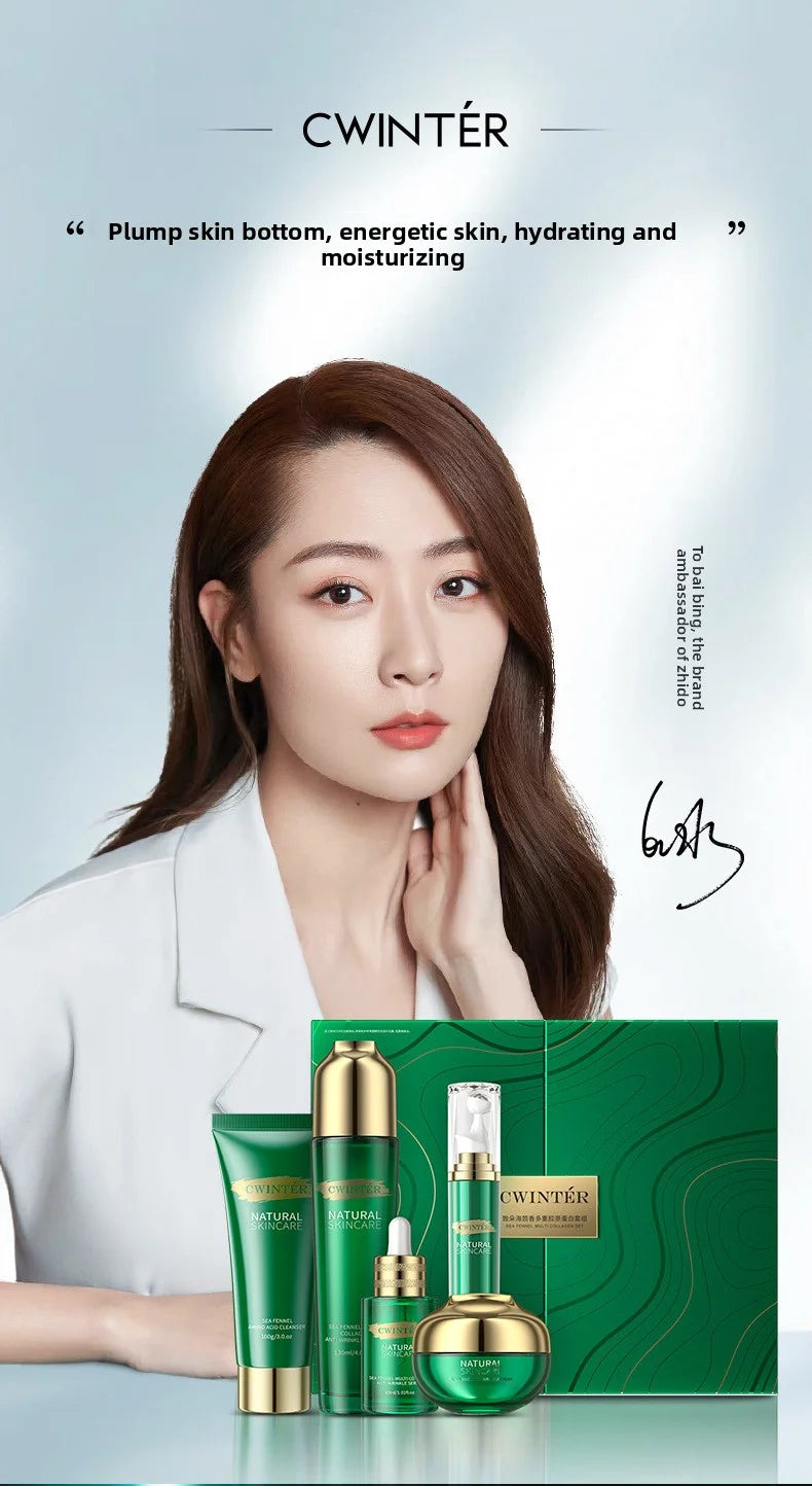 Sea Fennel Multi-Collagen Set Reduces Fine Lines Repairs Skin Hydrates  Brightens Anti-Aging Firming Skincare