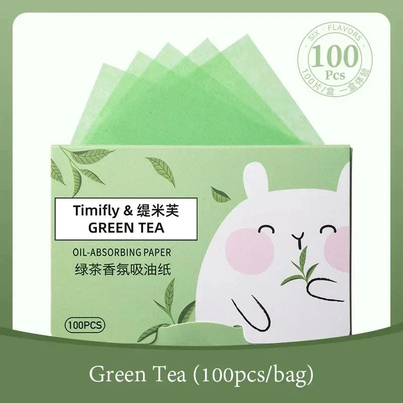 100pcs Fragrance Facial Oil Absorbing Paper facial absorbent paper Face Oil Absorbing Sheets Makeup Tools Skin Care for Women