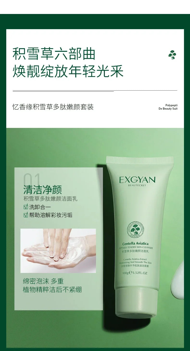 Centella Asiatica Polypeptide Skin Care Set Aloe Moisturizing Oil-controlling Face Serum Cream Lotion Set Ascorbic Acid Essence