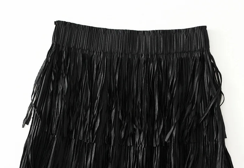 Luxury Multi Solid Colors Pleated Skirt for Women's Large Hem Folds A-line Skirts Female 2025 Loose Fashion Skirts Casual 0666
