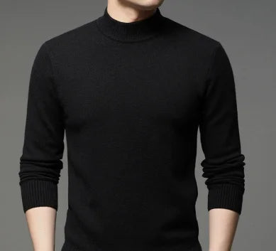 Mens Casual Knit Sweater Premium Warmth With Customizable Fit For Men And Everyday Comfort