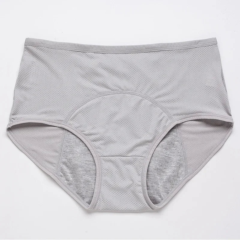 2Pcs Women'S'S Physiological Briefs Girl Menstrual Panties Ladies Period Leak Proof Panty Mid Waist Ice Silk Underwear