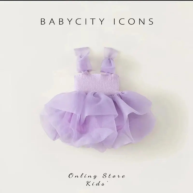 ZOETOPKID Baby Girl Tutu Dress Summer Toddler Slip Tulle Fairy Dresses Fancy Bow Birthday Clothes Princess Party Outfit