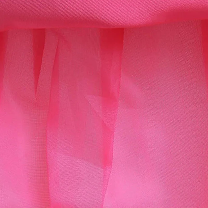 Flower Girls Elegant Cute Bow Pearls Tulle Princess Dress For Toddler Kids Formal Birthday Party Wedding Prom Pageant Puffy Gown