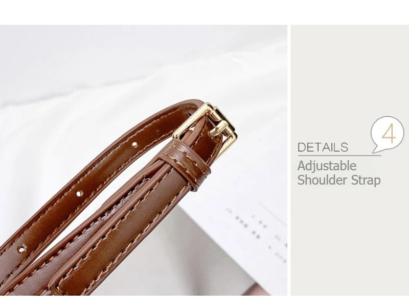 Flap Crossbody Bags Women Mini PU Leather Shoulder Purses and Handbags for Girls Ladies Phone Simple Solid Designer Bag